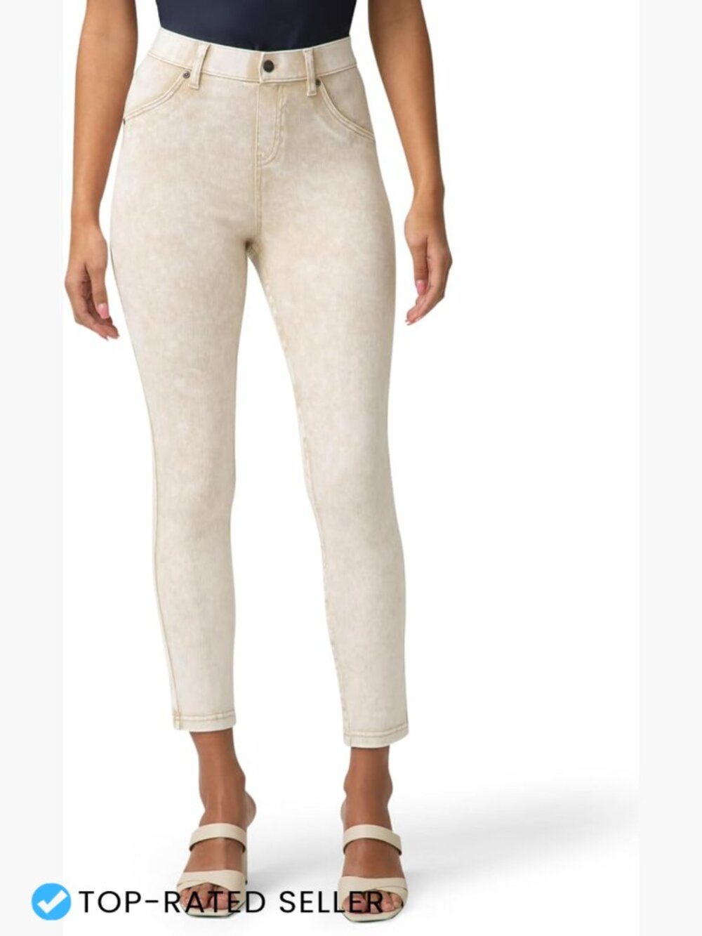 Ultra Soft High Waist Denim Leggings Skinny Comfort Stretch Casual Trendy